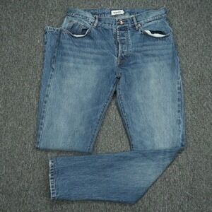 Taylor Stitch‎ Jeans Mens 32x34 Blue Democratic 5 Pocket Selvedge Denim Button